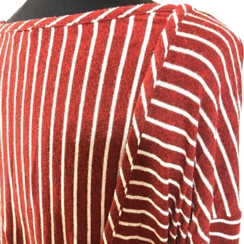 𝅺bp Striped Open Back Long Sleeve Top Size M - Picture 7 of 9